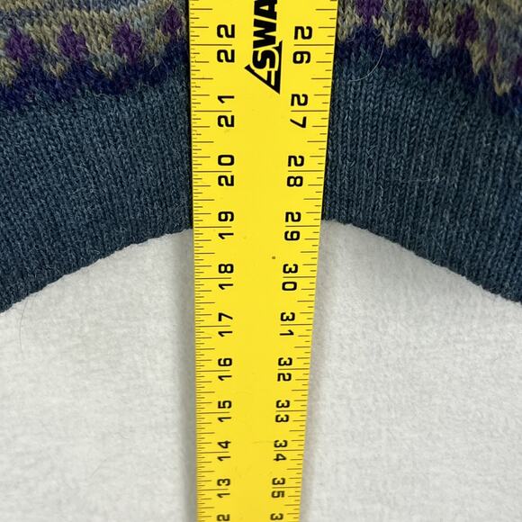 Novica Sweater Large Men's 100% Alpaca Peruvian Crew Neck Blue Multicolor - Picture 9 of 10